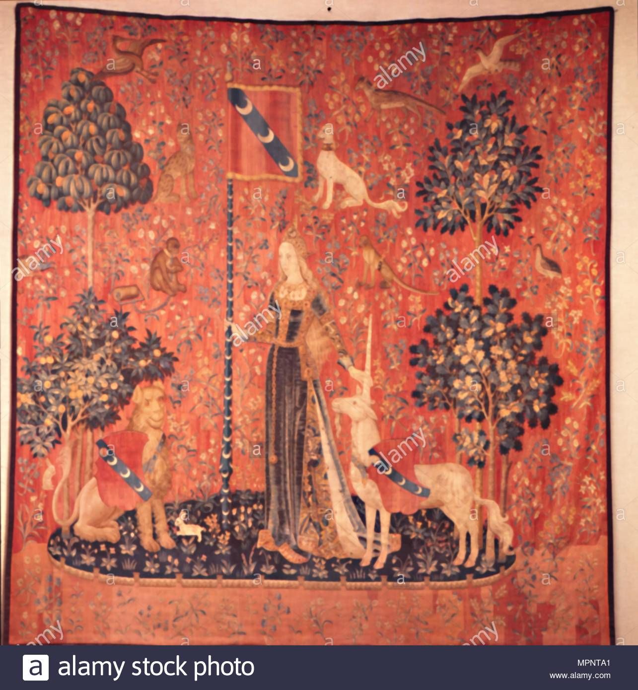 La Dame A La Licorne' Tapestry Series, Brussels C1480 Inside Current Dame A La Licorne I Tapestries (View 11 of 20)