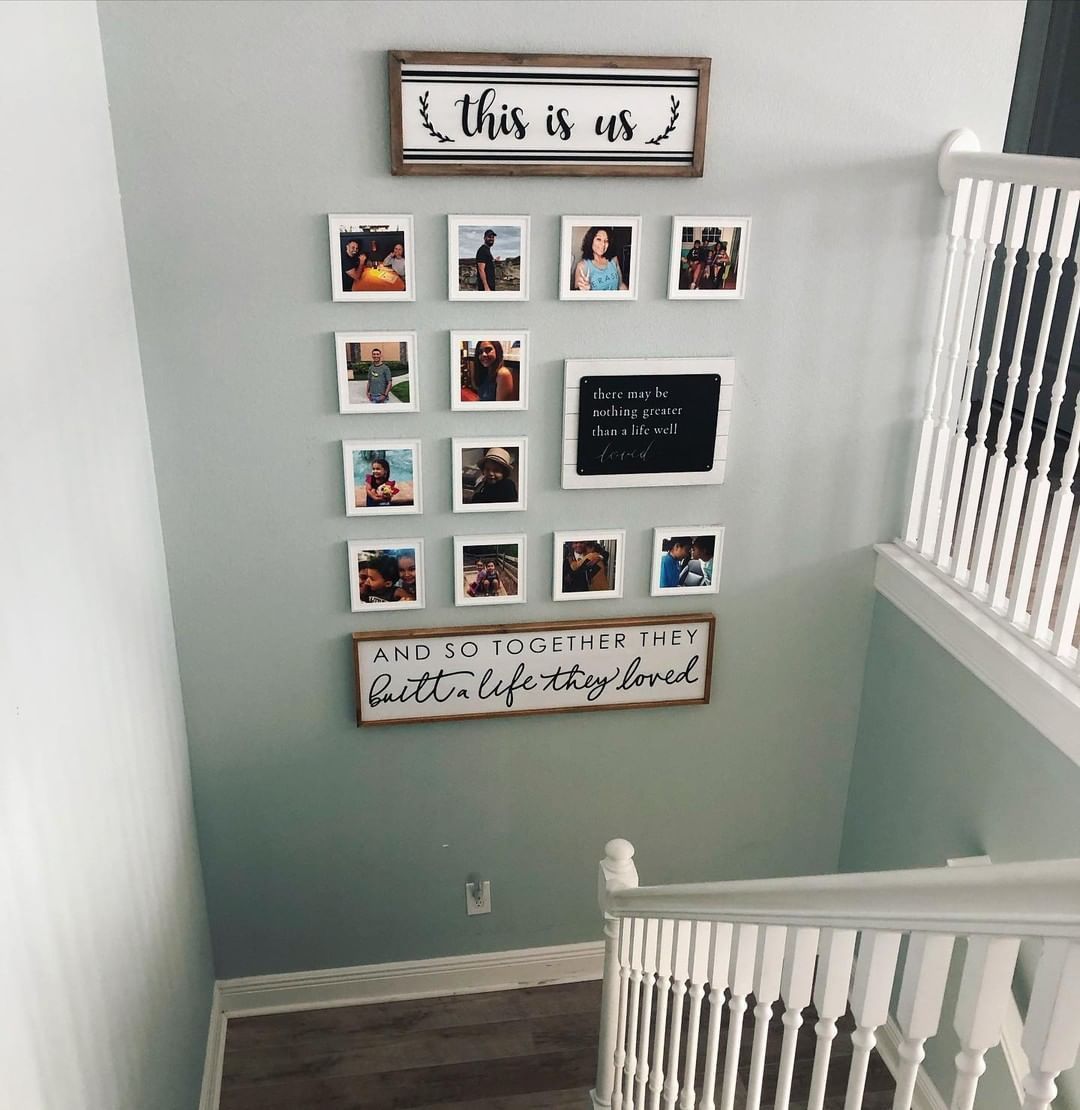Mixtiles On Instagram: “great Staircase Layout! Thanks To Within Current Blended Fabric Old Rugged Cross Wall Hangings (View 15 of 20)