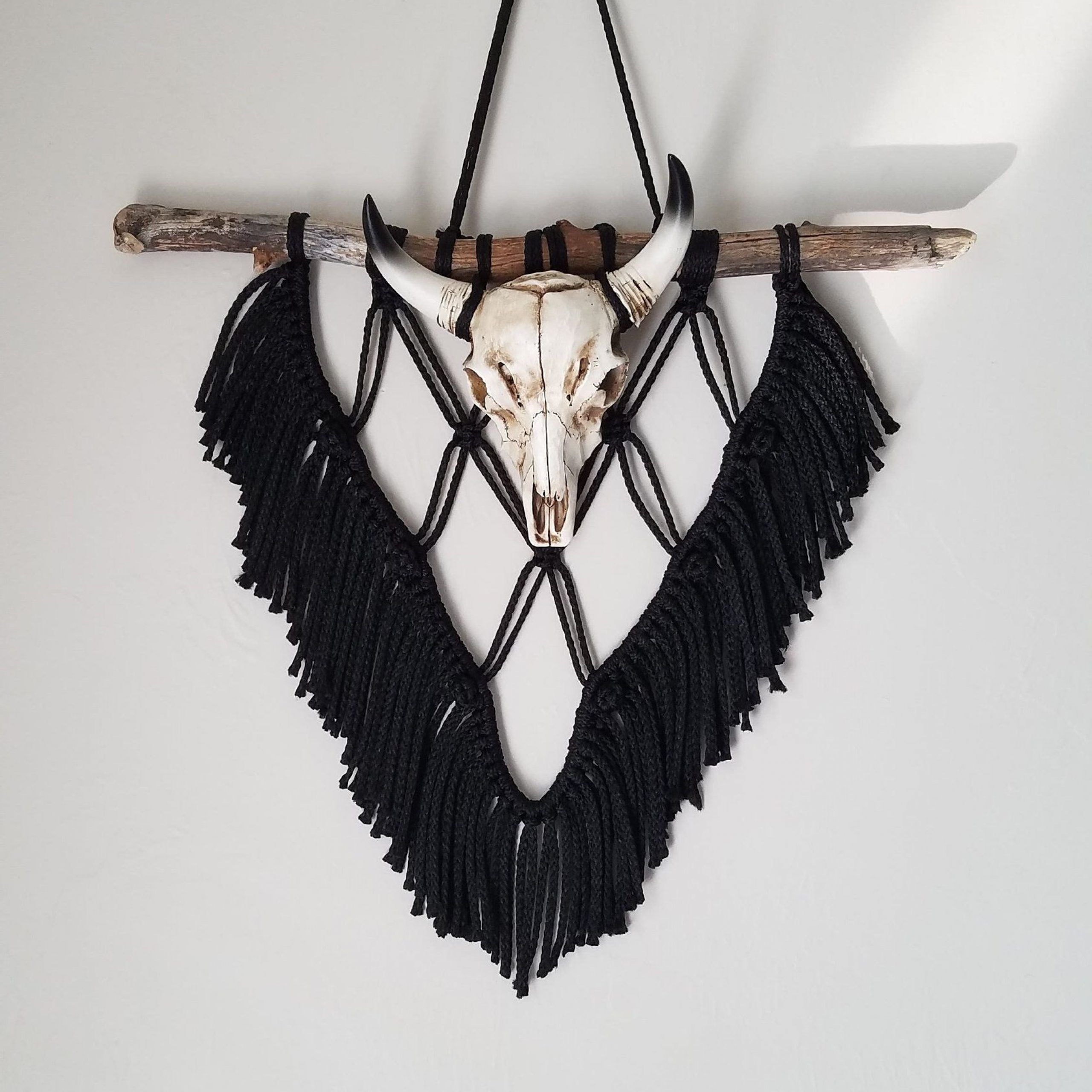 Modern Macrame Driftwood Wall Hanging Bohemian Home Decor Intended For Best And Newest Blended Fabric Southwestern Bohemian Wall Hangings (View 20 of 20)
