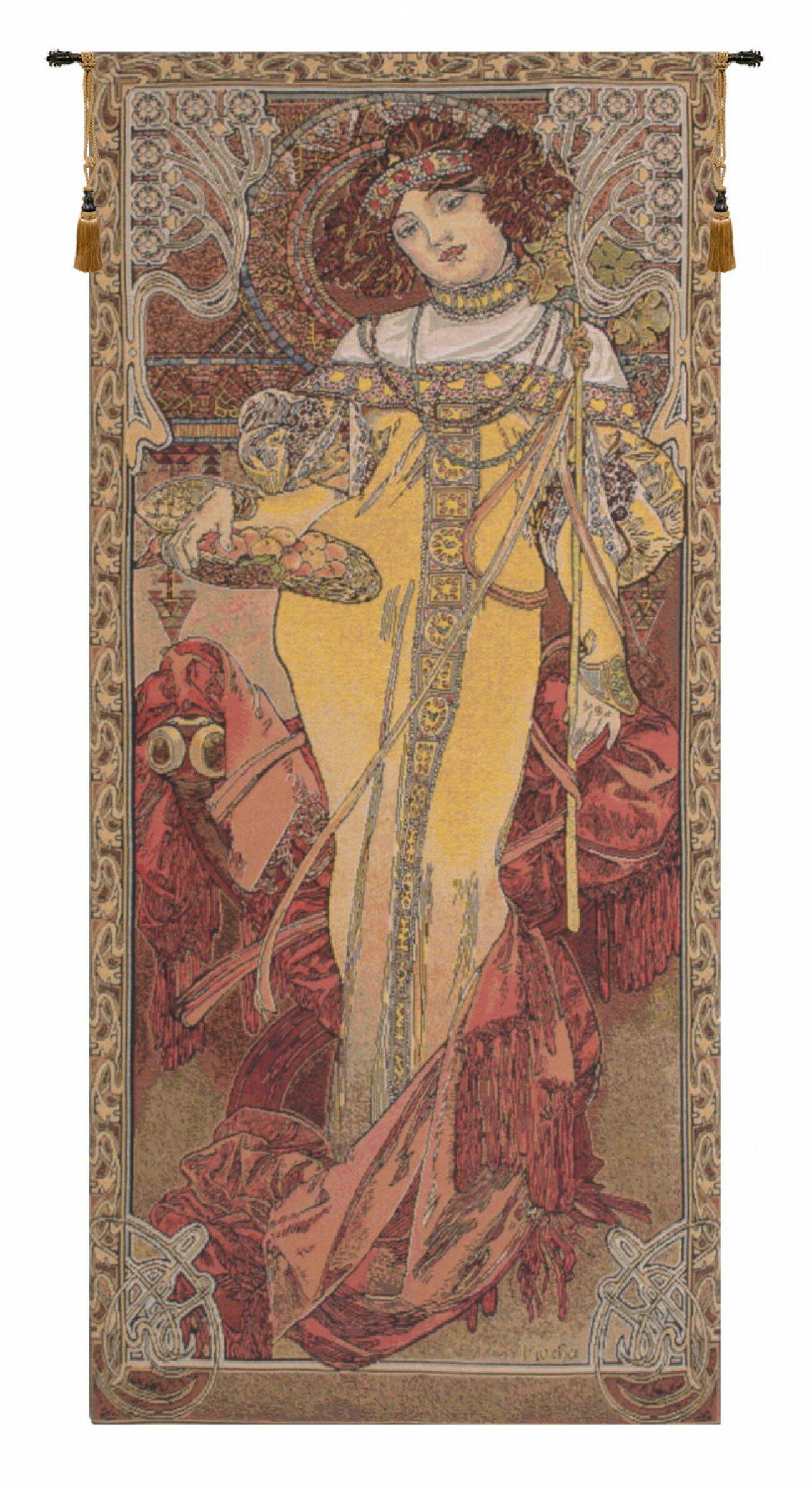 Mucha Autumn European Wall Hanging Within Most Recently Released Blended Fabric Mucha Autumn European Wall Hangings (Gallery 1 of 20)