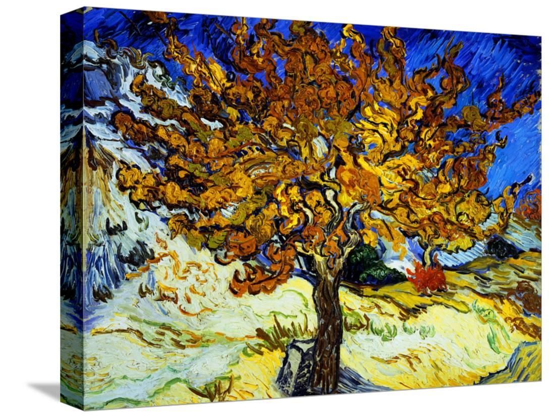 Mulberry Tree, C.1889, Botanical Scenic Seasons Gallery Wrapped Canvas  Print Wall Artvincent Van Gogh – Walmart With Most Recently Released Blended Fabric The Mulberry Tree – Van Gogh Wall Hangings (Gallery 5 of 20)