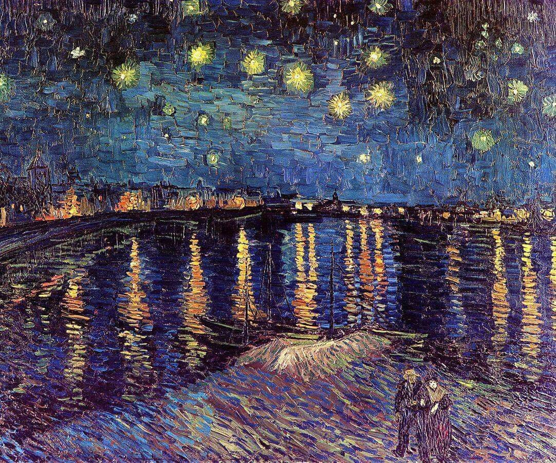 Nicole Adl? Kullan?c?n?n Art Panosundaki Pin | Vincent Van For Newest Blended Fabric Van Gogh Starry Night Over The Rhone Wall Hangings (View 4 of 20)