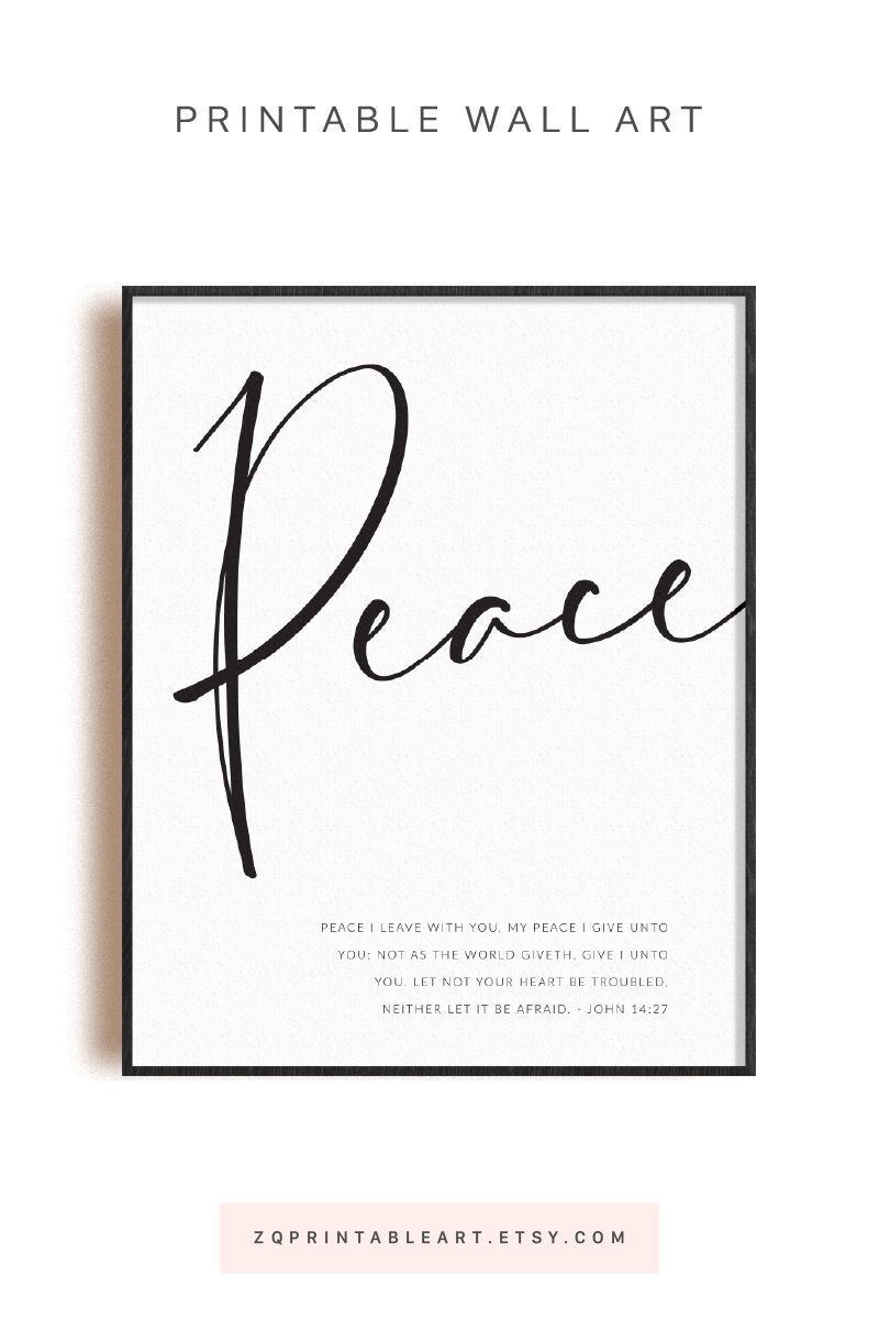 Peace I Leave With You – John 14:27 | Modern Bible Verse Intended For Most Popular Peace I Leave With You Wall Hangings (View 2 of 20)