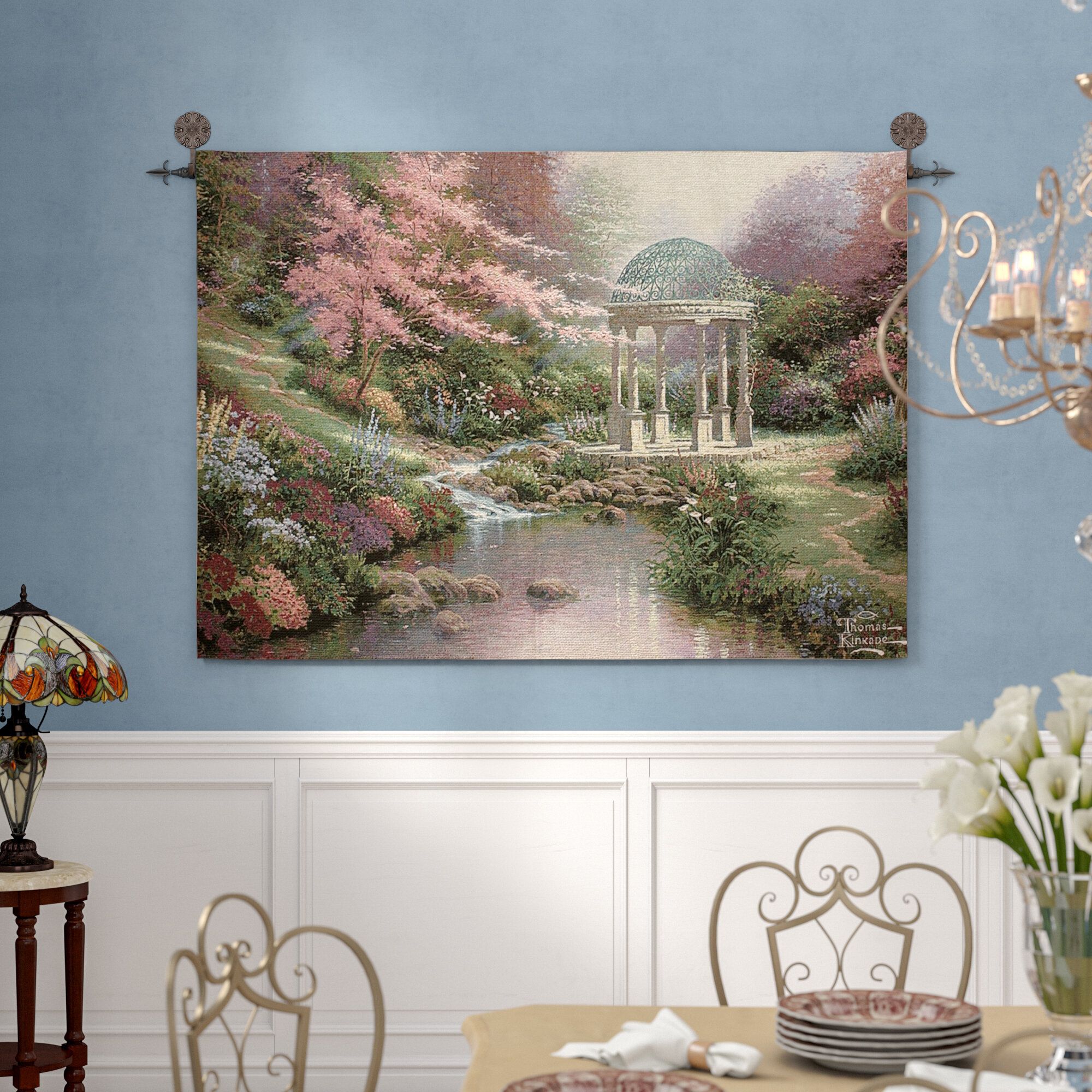 Polyester Nature Woods Room Decoration Tapestry With Hanging Accessory  Included Throughout Recent Blended Fabric Verdure Au Chateau Ii European Tapestries (View 12 of 20)