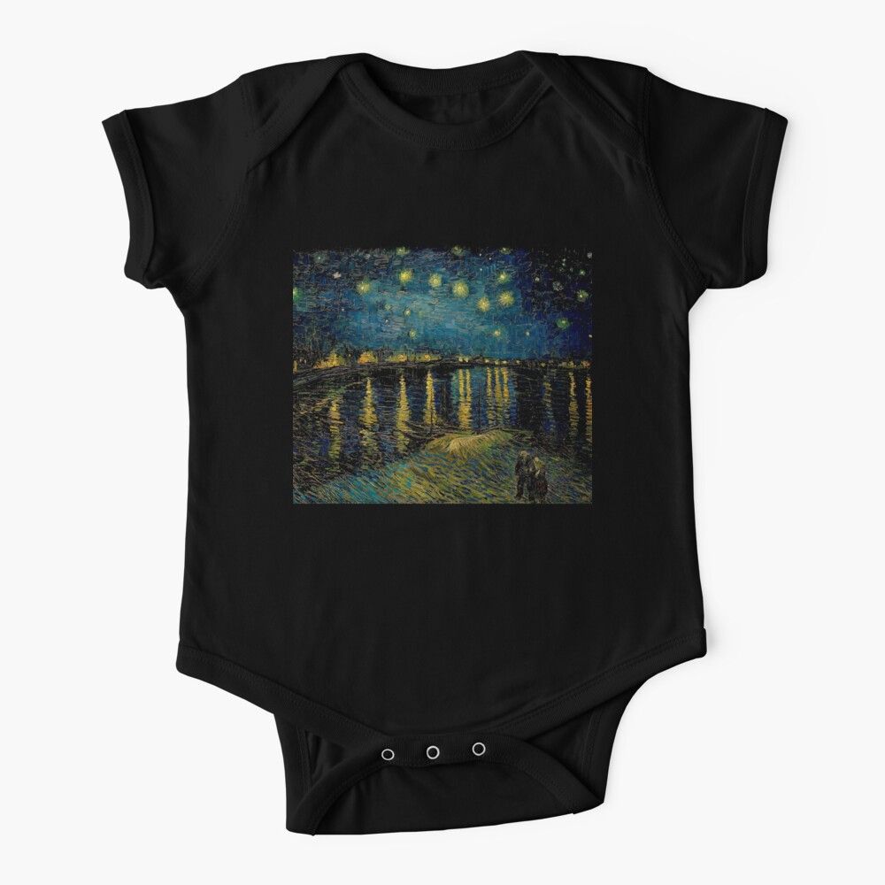 'starry Night Over The Rhone' | Vincent Van Gogh Inspired Fine Art | Baby  One Piece With Newest Blended Fabric Van Gogh Starry Night Over The Rhone Wall Hangings (Gallery 20 of 20)