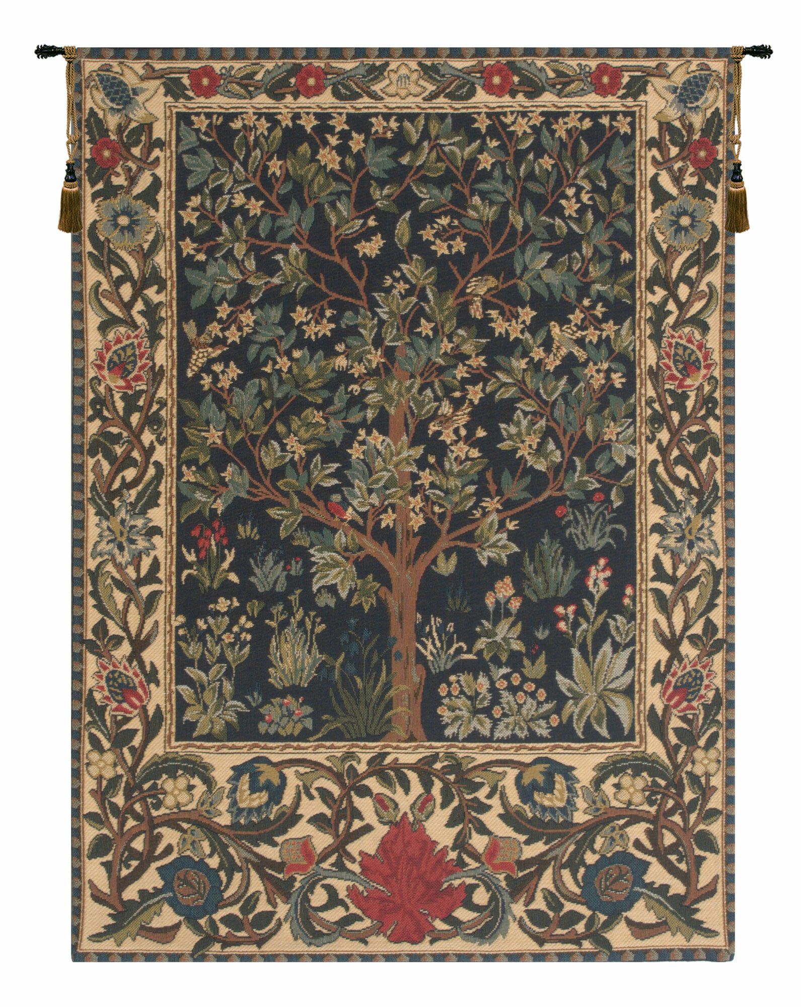 Tree Of Life I European Tapestry Wall Hanging For Most Up To Date Blended Fabric Classic French Rococo Woven Tapestries (View 4 of 20)