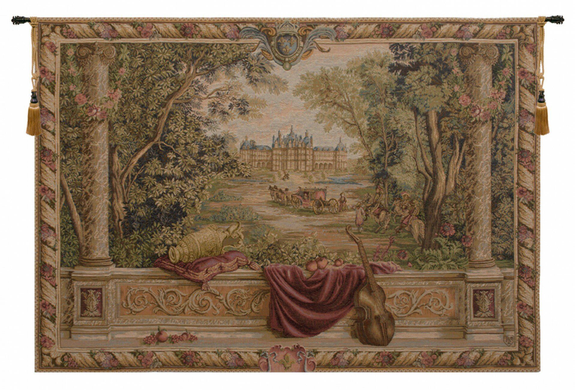 Verdure Au Chateau Ii European Tapestry Intended For Most Popular Blended Fabric Verdure Au Chateau Ii European Tapestries (View 1 of 20)