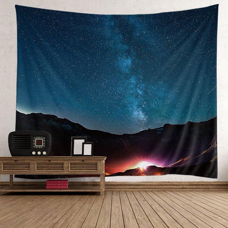 [20% Off] Home Decor Night Sky Mountain Wall Tapestry Throughout Most Up To Date Night Wall Art (Gallery 20 of 20)