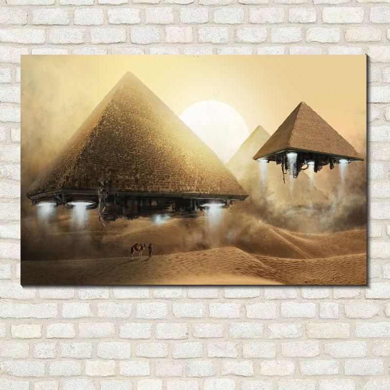 2017 Pyramid Canvas Painting Pictures Wall Art Pictures On For Best And Newest Pyrimids Wall Art (View 9 of 20)