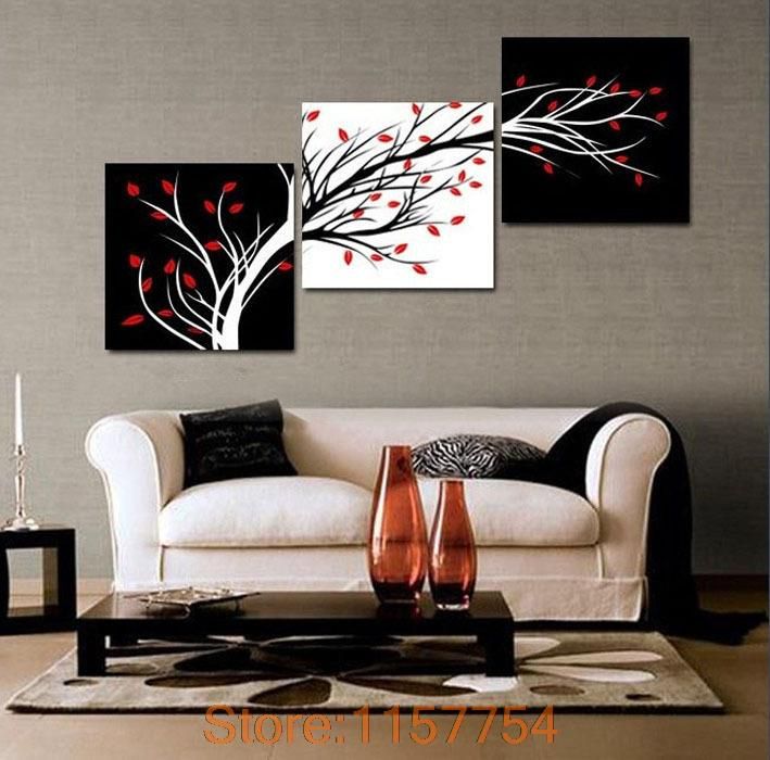 3 Panel Money Tree Modern Wall Art Black And White Pertaining To Newest Monochrome Framed Art Prints (Gallery 19 of 20)