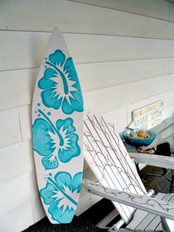 4 Foot Wood Hawaiian Surfboard Wall Art Decor Or Headboard Throughout Most Recent Hawaii Wall Art (View 6 of 20)