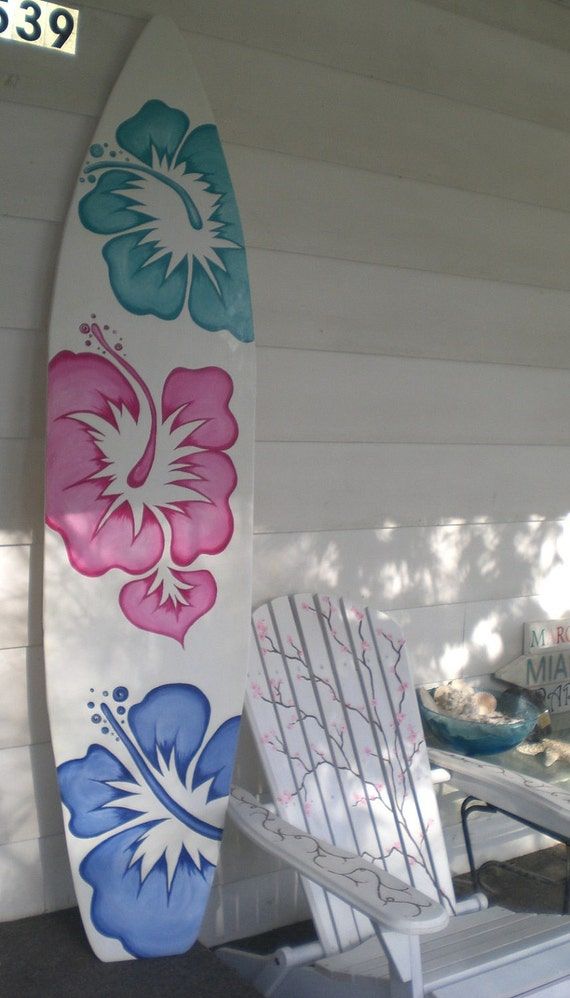 6 Foot Wood Hawaiian Surfboard Wall Art Decor Or Headboard Throughout 2017 Surfing Wall Art (View 20 of 20)