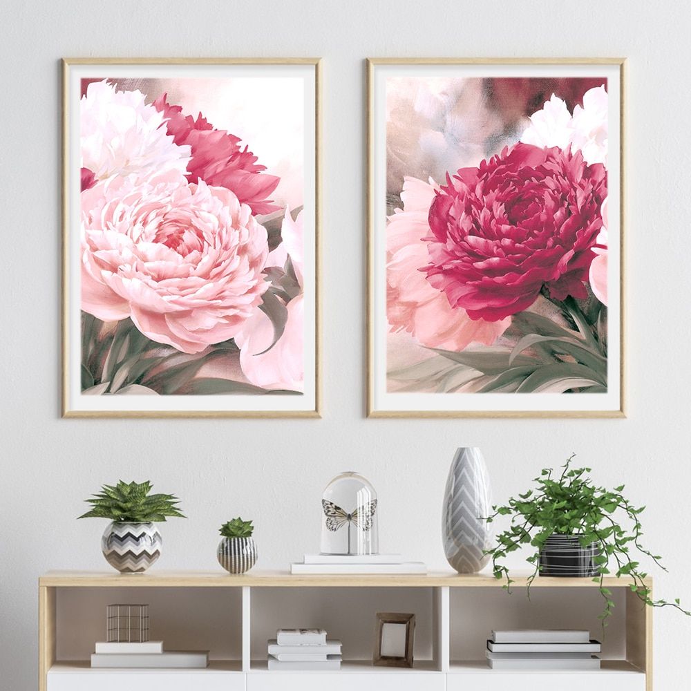 Aliexpress : Buy Blush Pink Peony Posters And Prints For 2018 Flower Framed Art Prints (View 13 of 20)