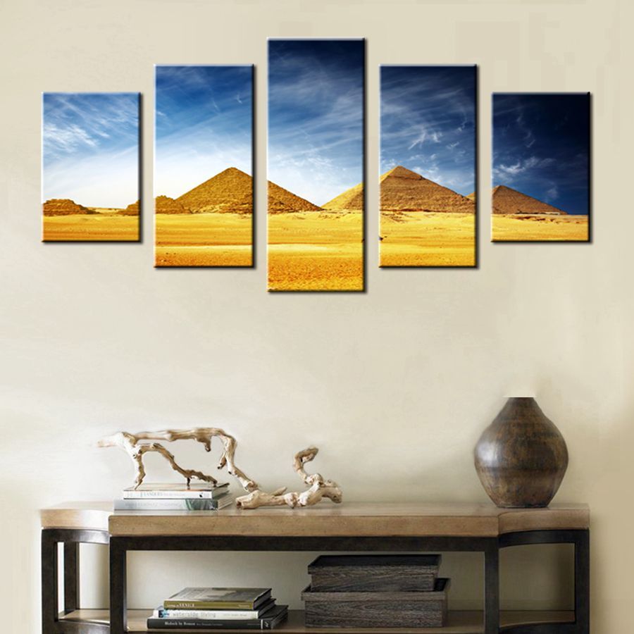 Aliexpress : Buy Egyptian Pyramids Hd Print Canvas Intended For 2017 Pyrimids Wall Art (View 10 of 20)
