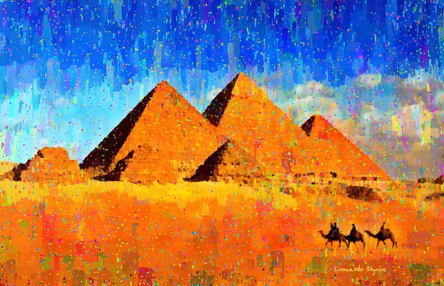 Ancient Pyramids – Da Digital Artleonardo Digenio Intended For 2018 Pyrimids Wall Art (View 17 of 20)