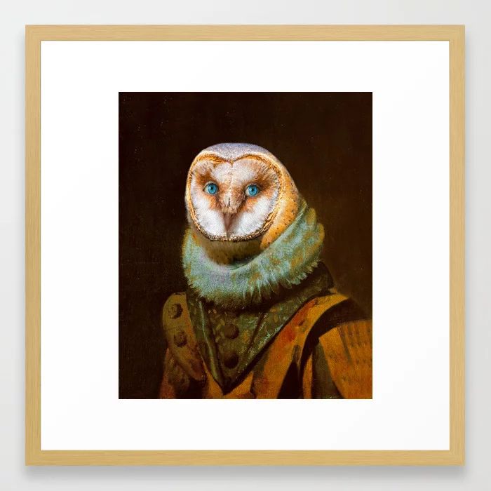 Animals – Funny Owl Painting Framed Art Printperymaya Throughout Recent The Owl Framed Art Prints (View 20 of 20)