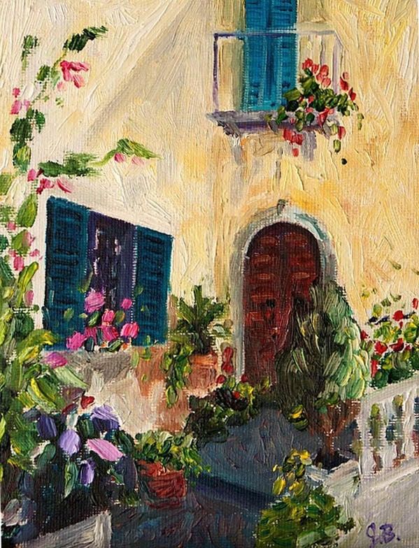 Art Print Of Original Oil Painting Tuscany Italy 5x7 Regarding Best And Newest Italy Framed Art Prints (View 15 of 20)