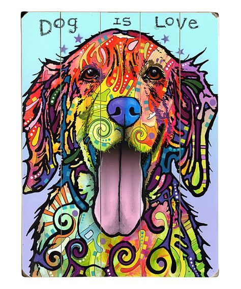 Artehouse Dean Russo Dog Is Love Wood Wall Art | Zulily Pertaining To Current Pop Art Wood Wall Art (View 8 of 20)