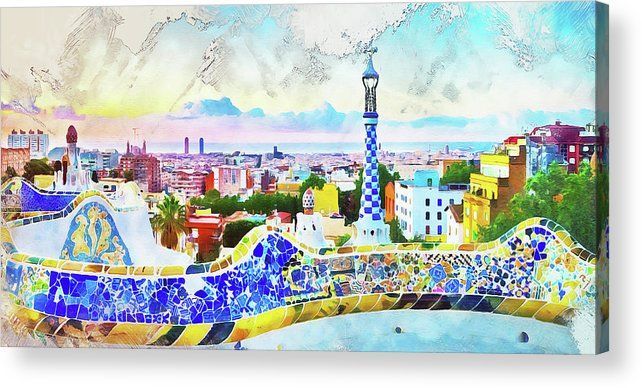 Barcelona, Parc Guell – 14 Acrylic Printam Throughout Most Recently Released Barcelona Framed Art Prints (View 18 of 20)