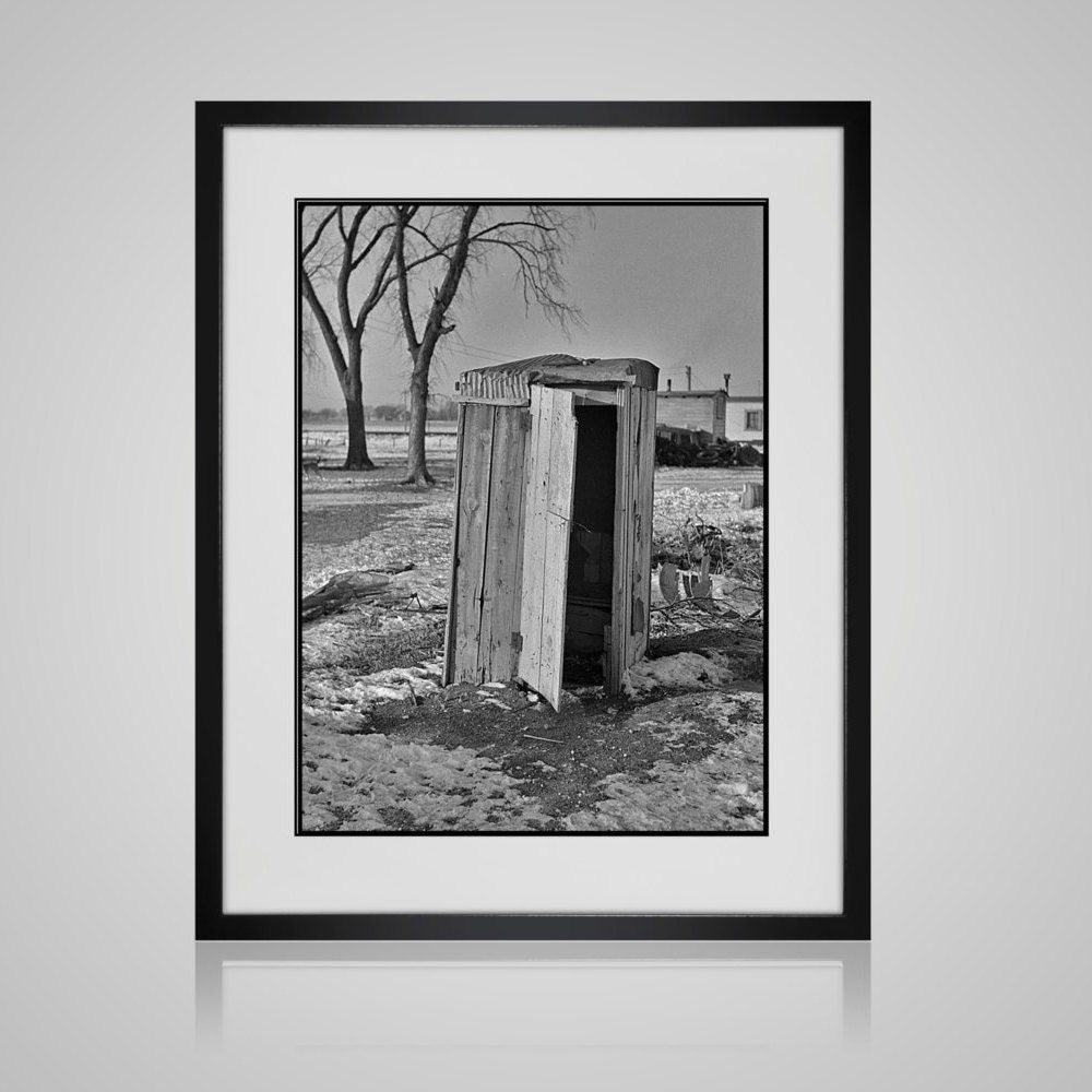 Bathroom Wall Art Matted And Framed Vintage Outhouse Photo Regarding Most Up To Date Monochrome Framed Art Prints (View 2 of 20)