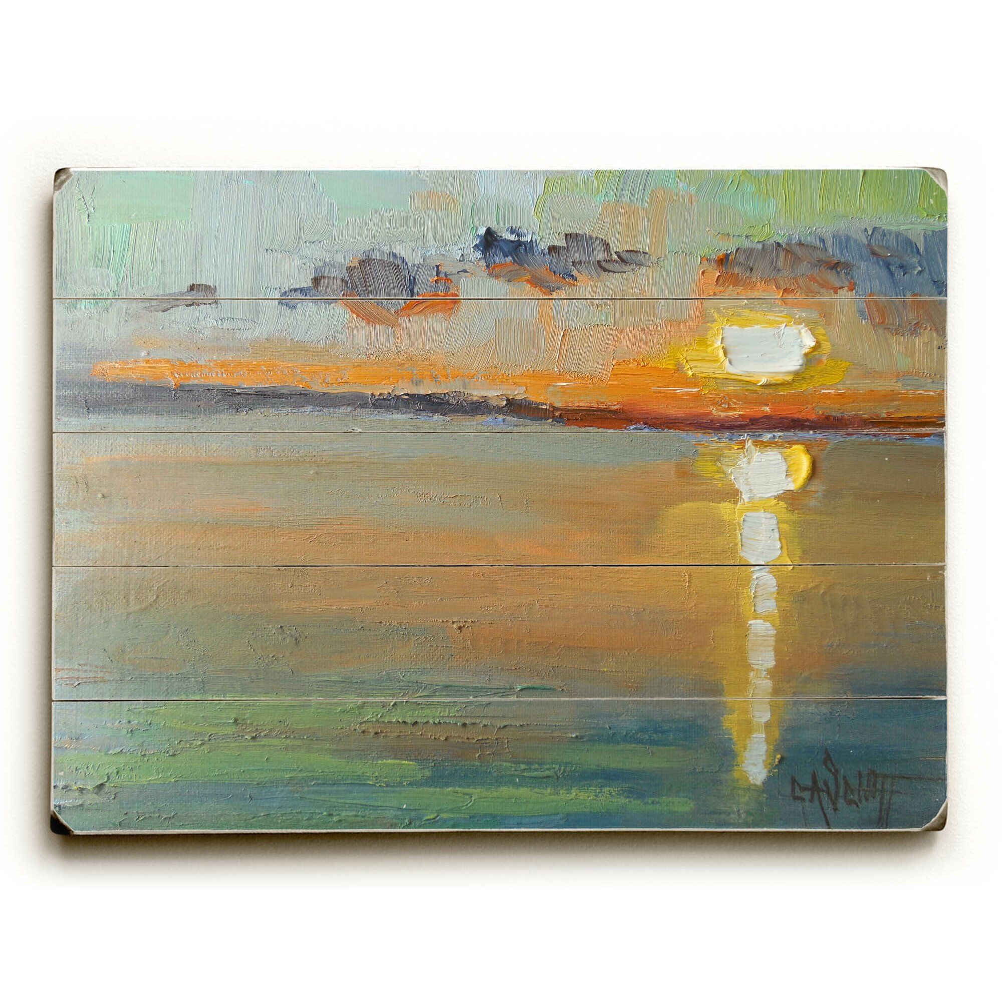 Beachcrest Home Abstract Sunset Wall Art & Reviews Intended For Current Sunset Wall Art (View 19 of 20)