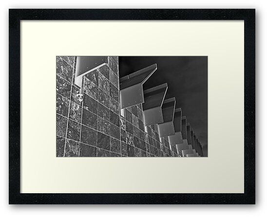 "black And White Abstract Of Lacma" Framed Art Print Pertaining To Recent Monochrome Framed Art Prints (View 13 of 20)