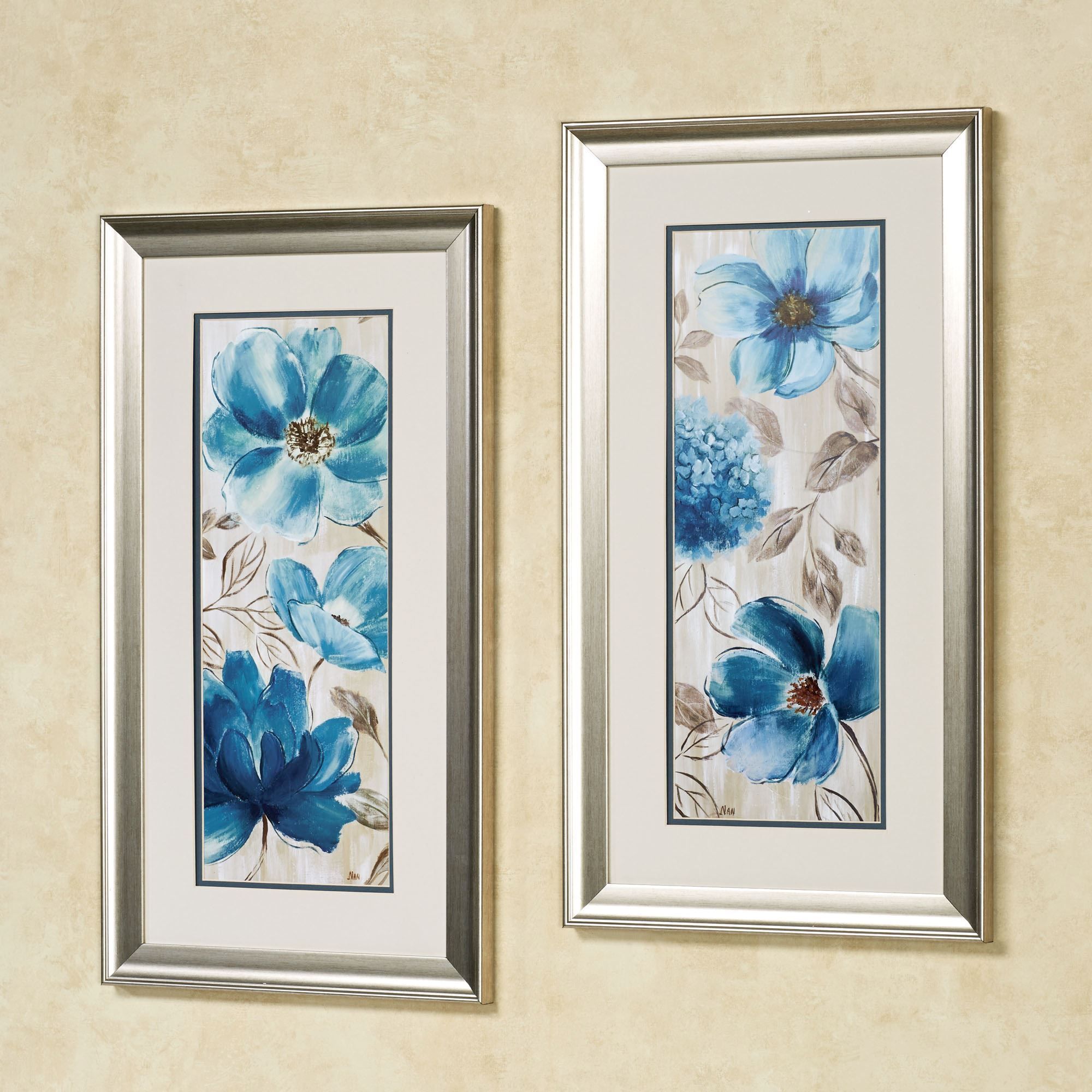 Blue Garden Floral Framed Wall Art Set Throughout Newest Sunshine Framed Art Prints (View 2 of 20)
