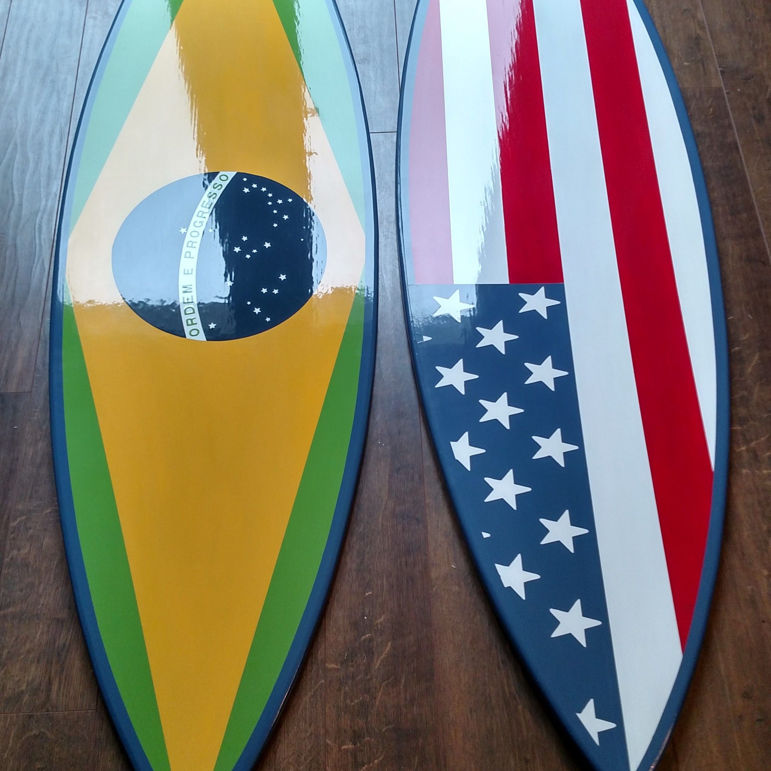 Buy A Custom Surfboard Wall Art American Flag Or Brazil For Recent Surfing Wall Art (View 11 of 20)