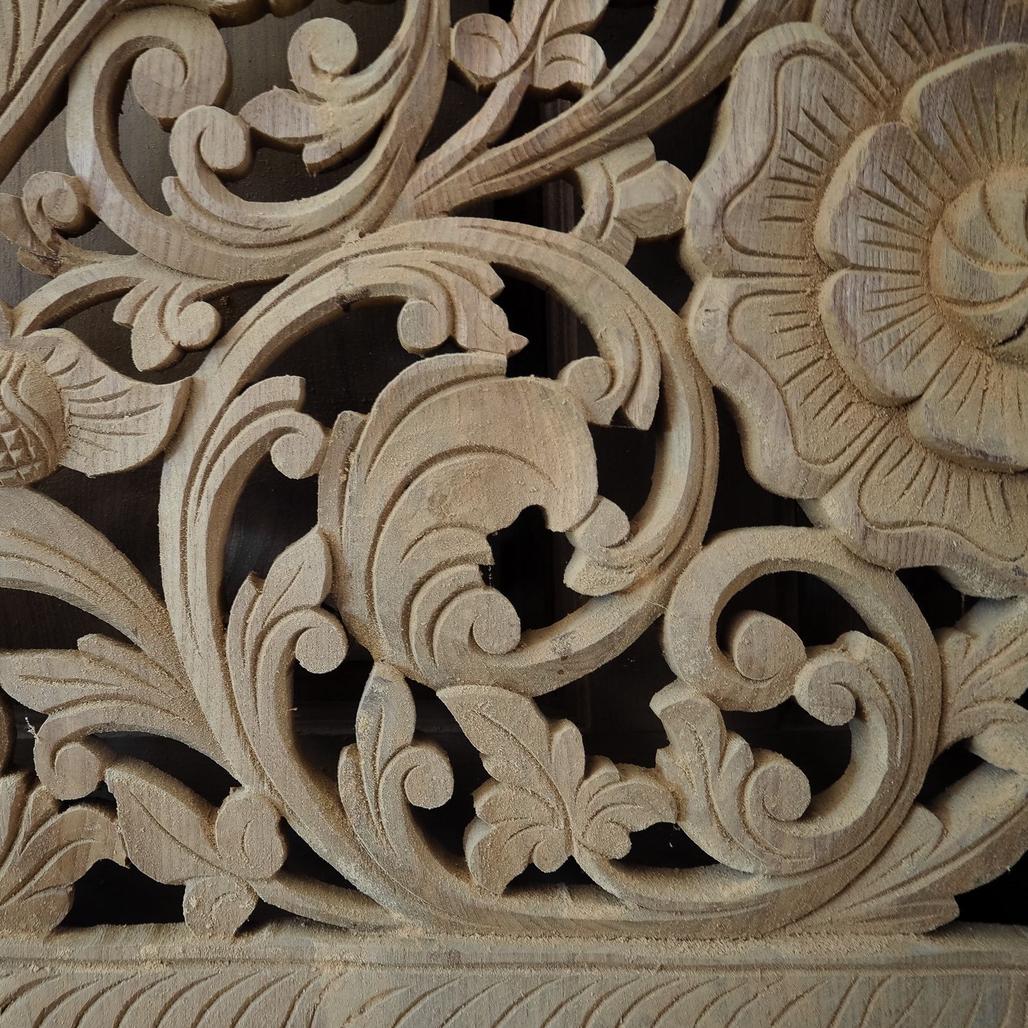 Buy Carved Bed Panel Oriental Wall Art Decor, Carved Wood Inside Best And Newest Landscape Wood Wall Art (View 10 of 20)