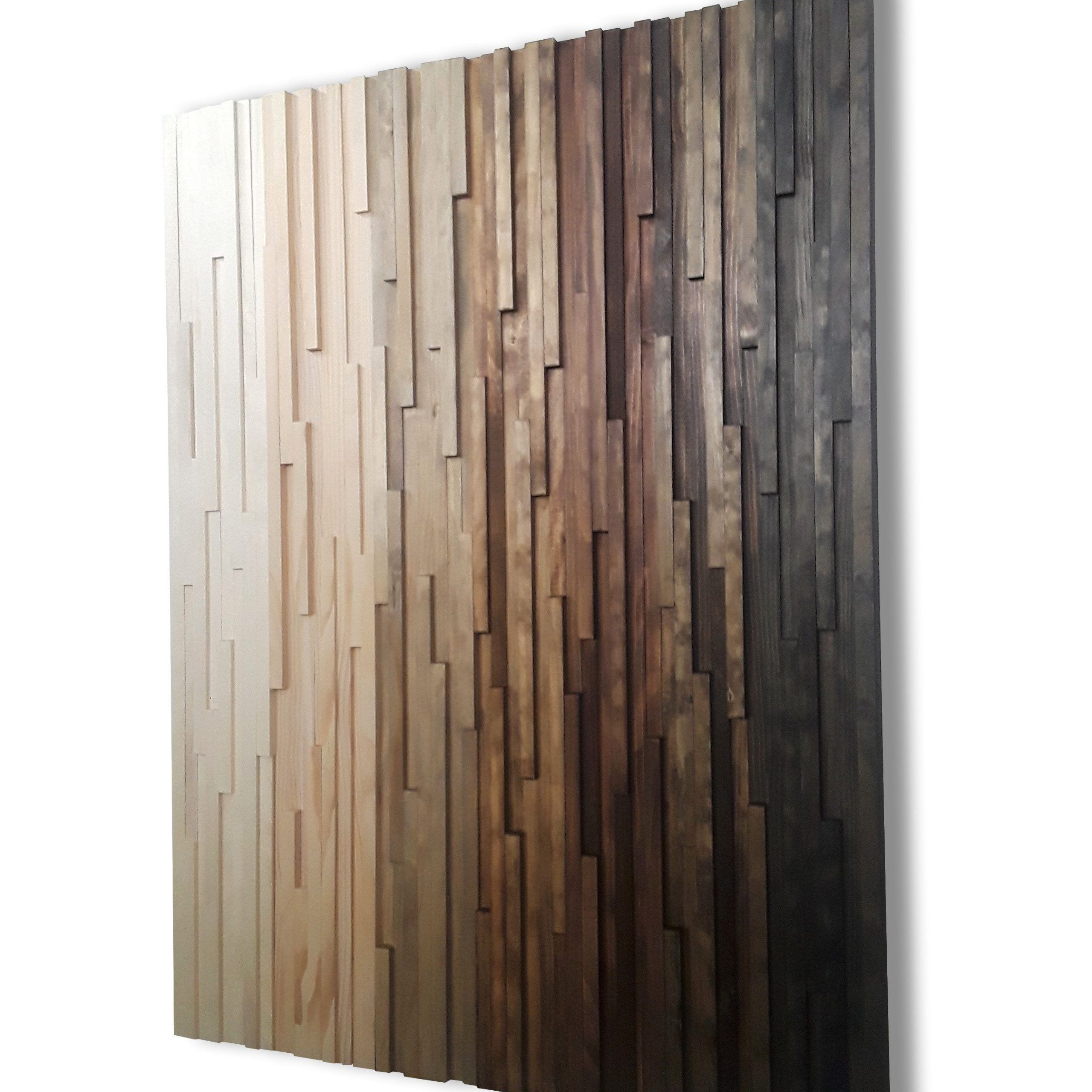 Buy Custom Rustic Wood Wall Art, Gradient Ombre Art In Most Recent Gradient Wall Art (View 6 of 20)
