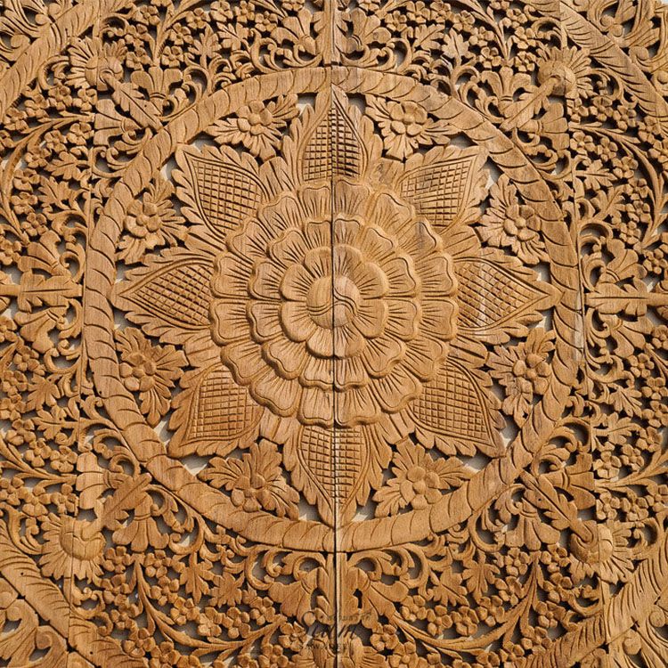 Buy Floral Hand Carved Wooden Wall Art Panel Online Within Most Recent Nature Wood Wall Art (View 5 of 20)