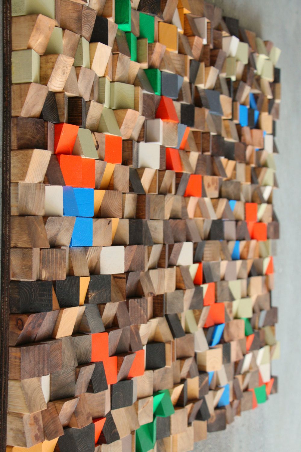 Buy Large Wood Wall Sculpture, Abstract Wood Art Within Most Recent Geometric Wood Wall Art (View 16 of 20)