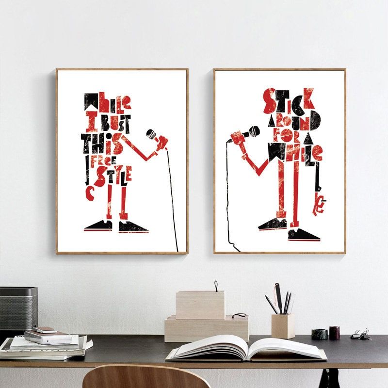 Cartoon Robot Art Poster Wall Decor Abstract Canvas Art Within Most Current Robot Wall Art (View 5 of 20)