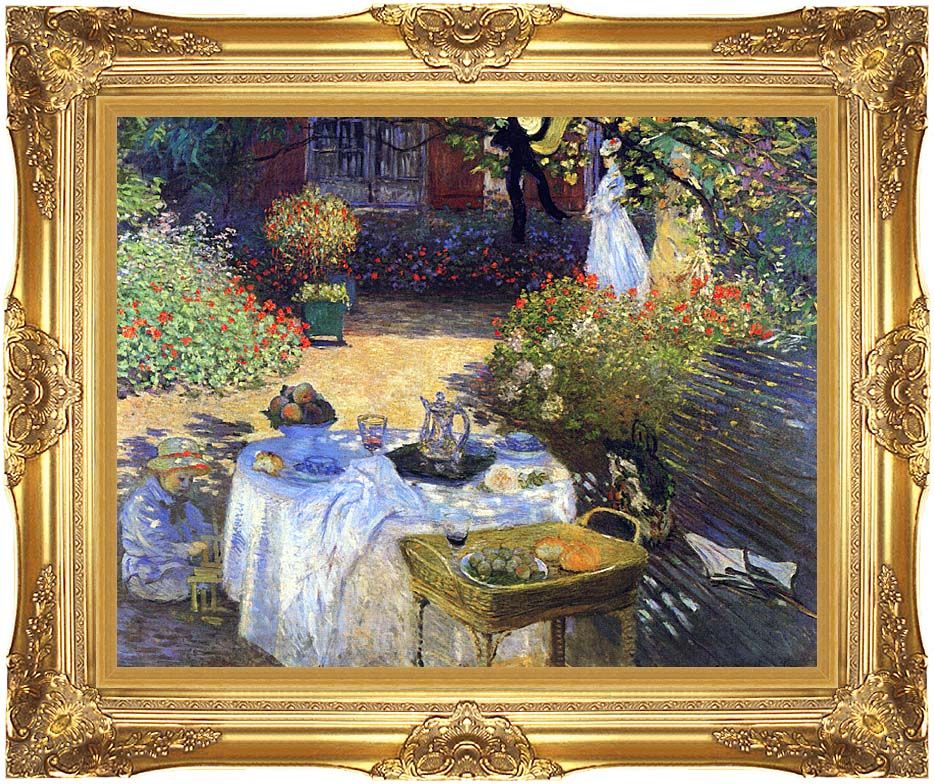 Claude Monet Le Dejeuner 11x14 Framed Art – Canvas Giclee For Recent Children Framed Art Prints (View 3 of 20)