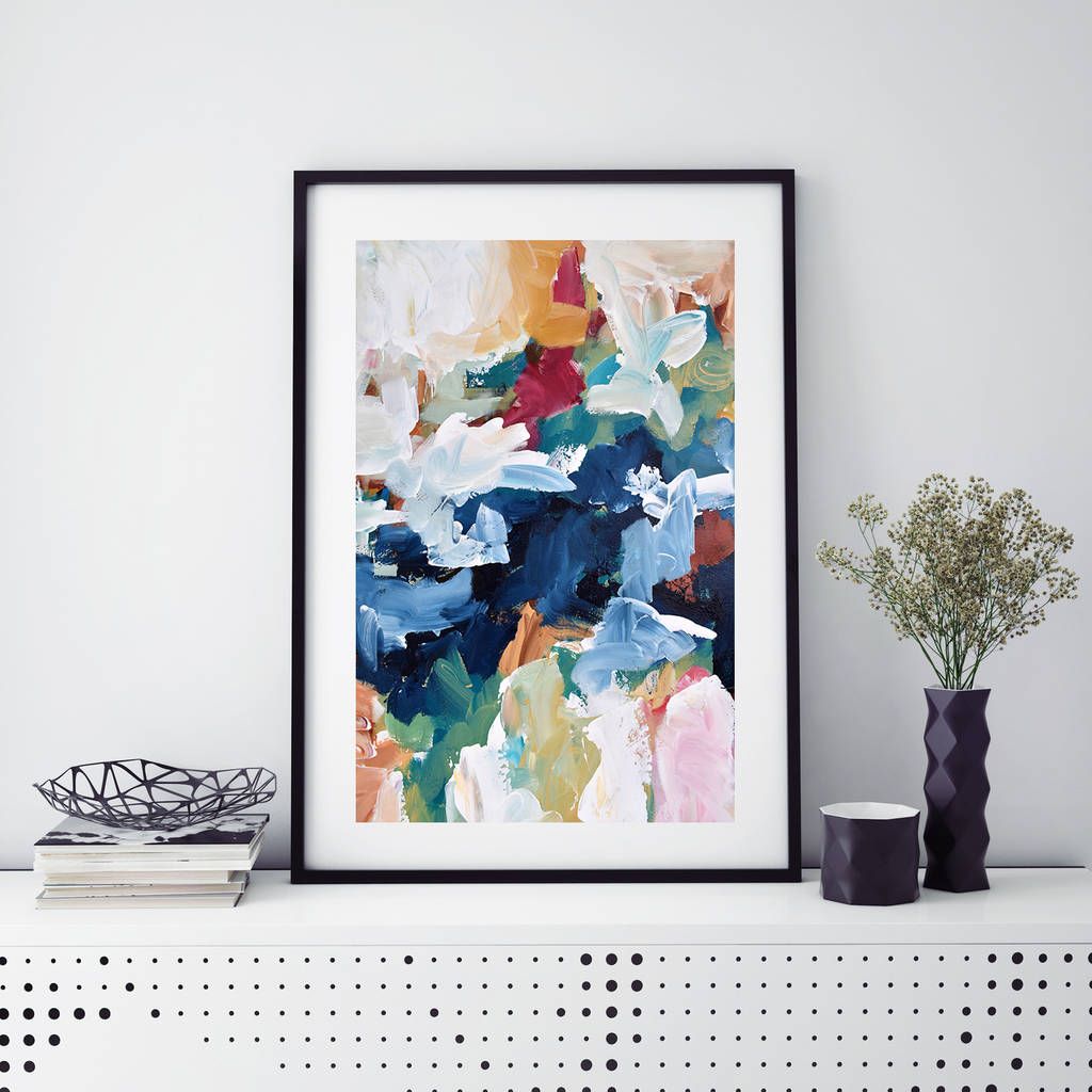 Contemporary Blue Abstract Frame Art Prints Large With 2018 Sunshine Framed Art Prints (View 13 of 20)