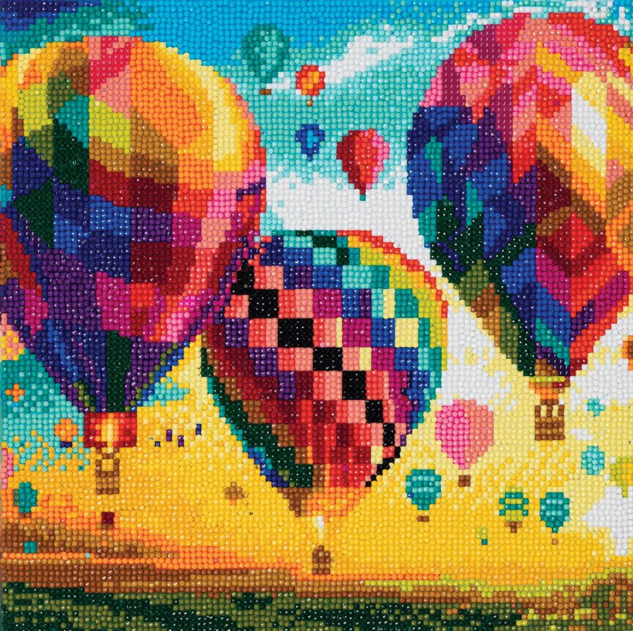 Crystal Art Medium Framed Kit Hot Air Balloons | Outset Within Best And Newest Balloons Framed Art Prints (View 4 of 20)
