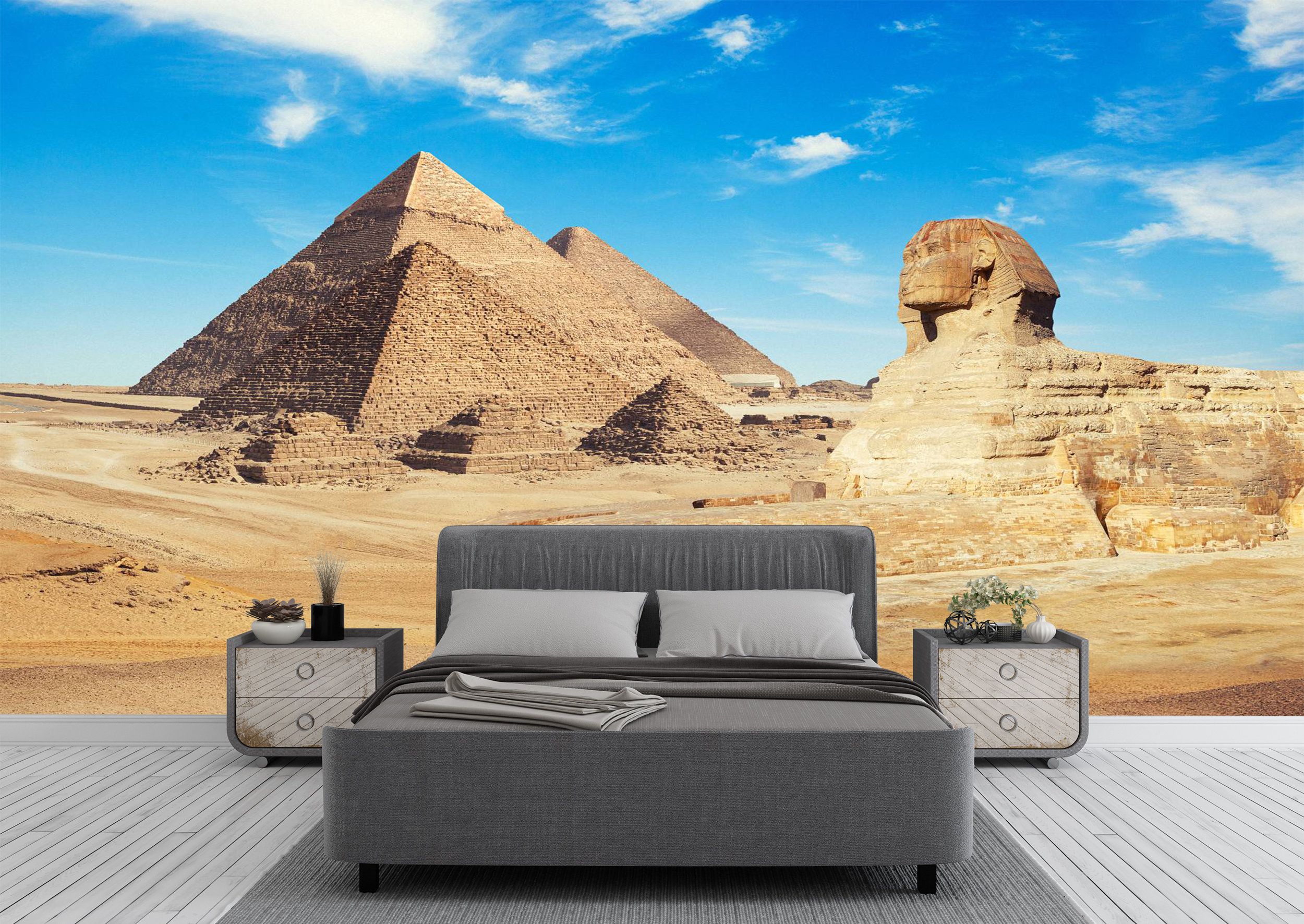 Egypt Pyramid Wall Mural Wallpaper Wall Art Peel & Stick Pertaining To 2017 Pyrimids Wall Art (View 1 of 20)