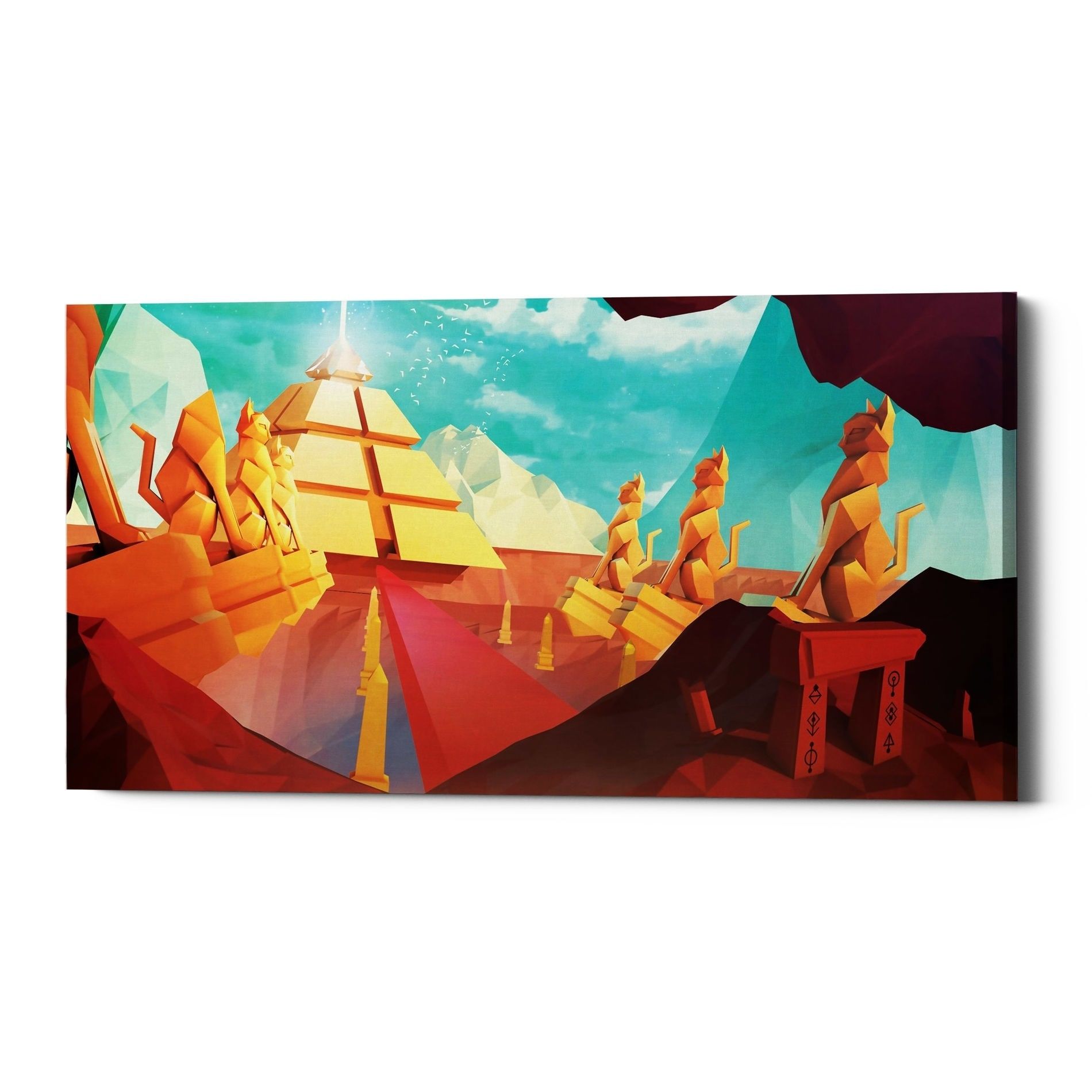Epic Graffiti "low Poly Pyramid"jonathan Lam, Giclee With Regard To Most Recently Released Pyrimids Wall Art (View 7 of 20)