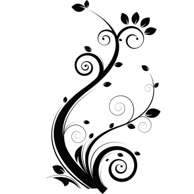 Floral Vine Wall Sticker Leaf Swirl Wall Decal Girls Pertaining To Most Up To Date Swirl Wall Art (View 19 of 20)