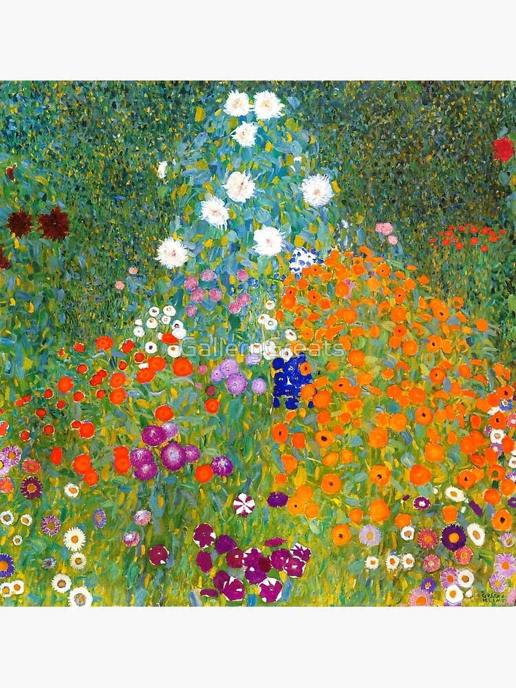 "flower Gardengustav Klimt Vintage Floral" Framed Art Intended For Most Current Flower Framed Art Prints (View 17 of 20)