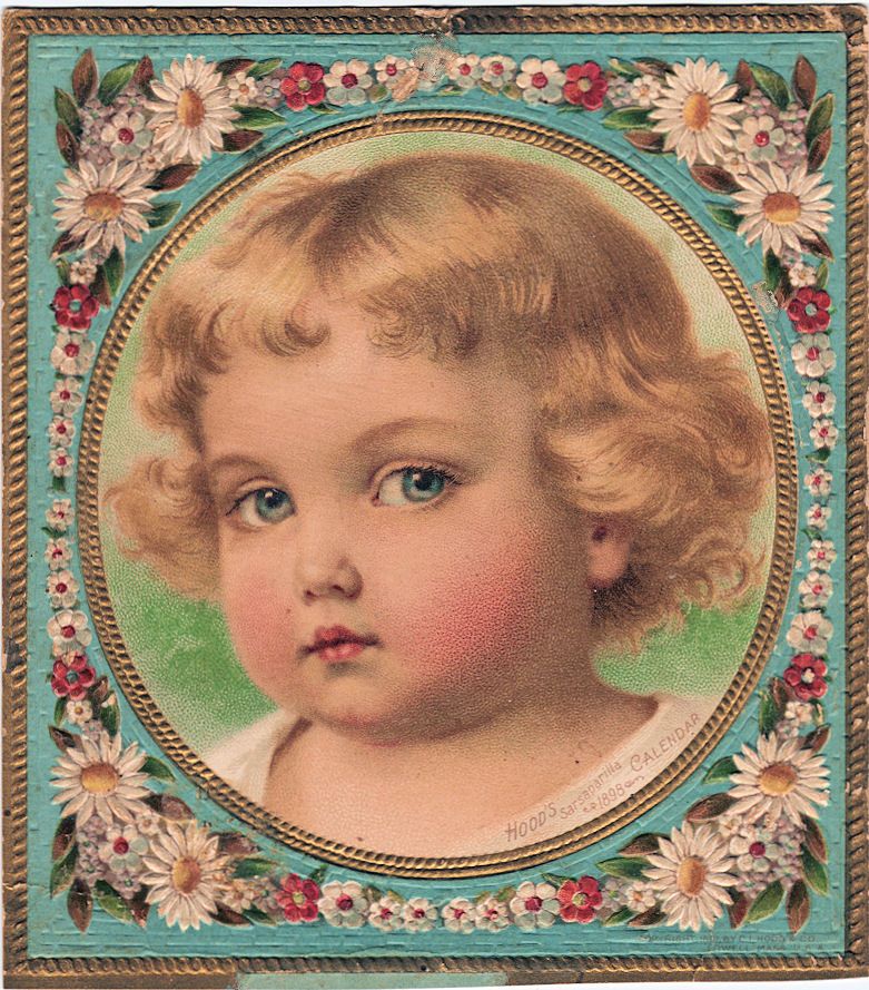 Free Vintage Clip Art – Darling Toddler With Floral Frame With Most Up To Date Children Framed Art Prints (Gallery 19 of 20)