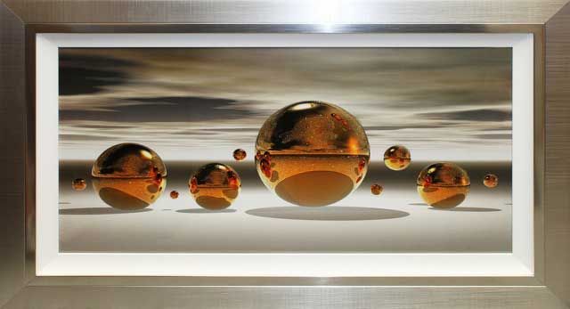 Golden Sphere – Liquid Art (122cm X 72cm) – Mia Stanza In Newest Liquid Wall Art (View 13 of 20)