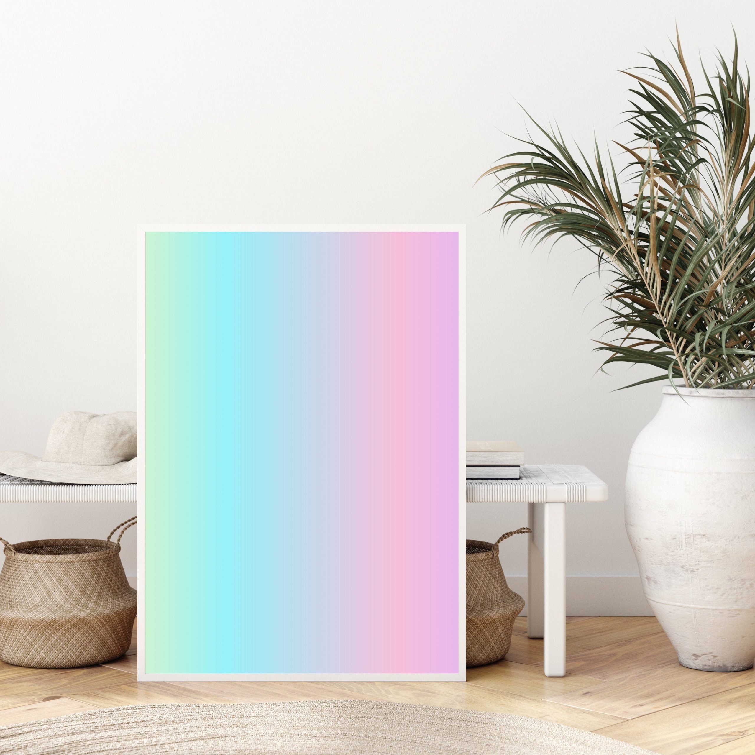 Gradient Print Wall Art Rainbow Poster Digital Aesthetic Intended For Most Recently Released Gradient Wall Art (Gallery 20 of 20)