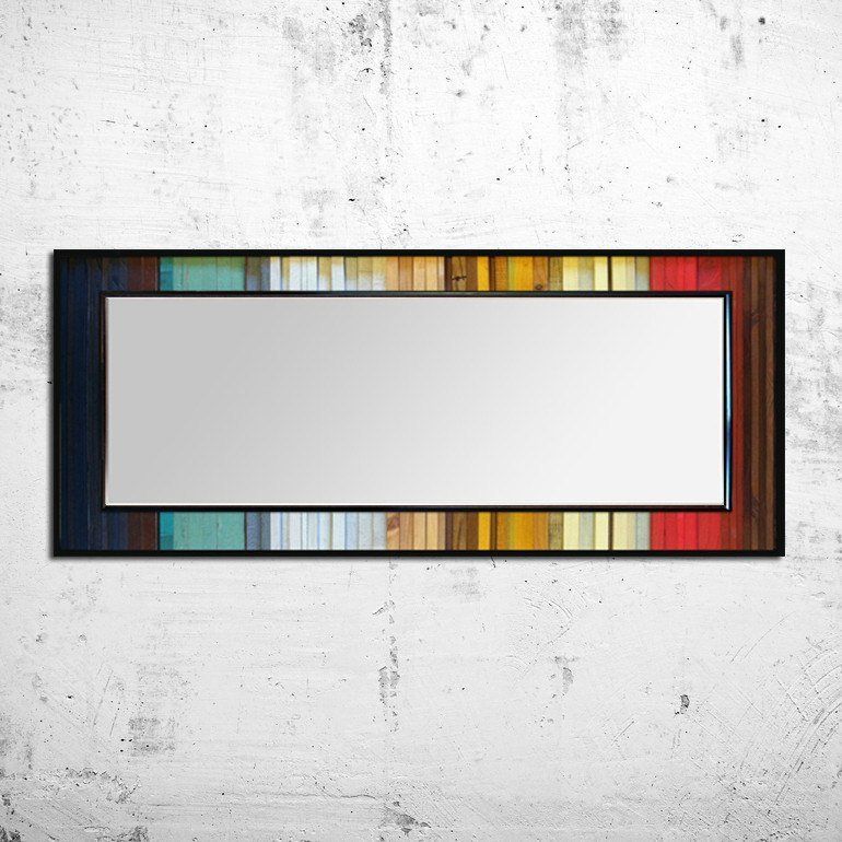 Gradient Wood Wall Art Mirror – Horizontal | Interior Intended For Current Gradient Wall Art (View 16 of 20)