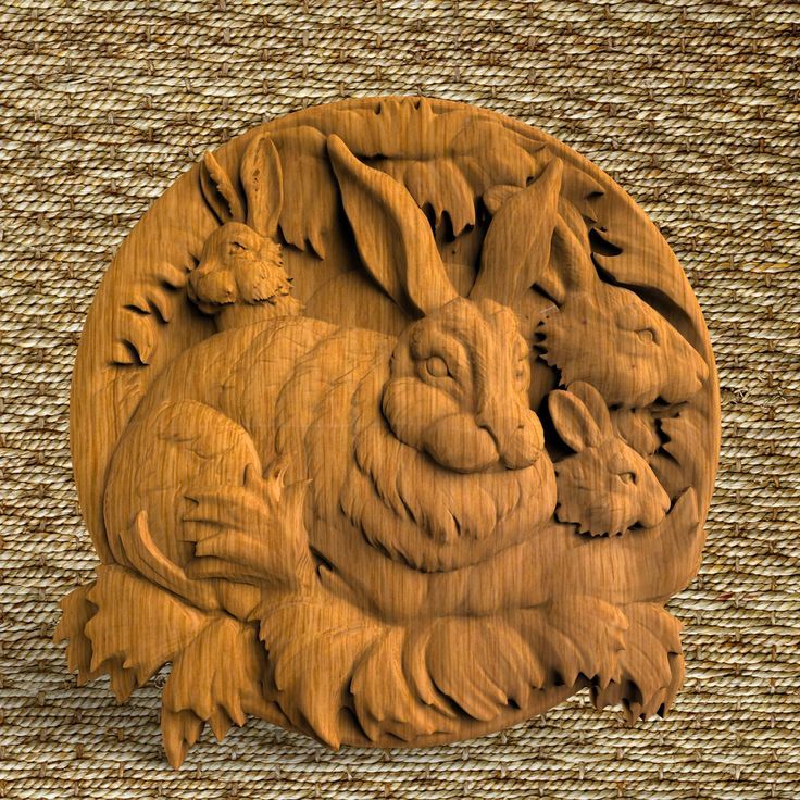 Hares Ornament Wood Wall Plate Nature Wood Wall Round Art With Most Current Nature Wood Wall Art (View 7 of 20)