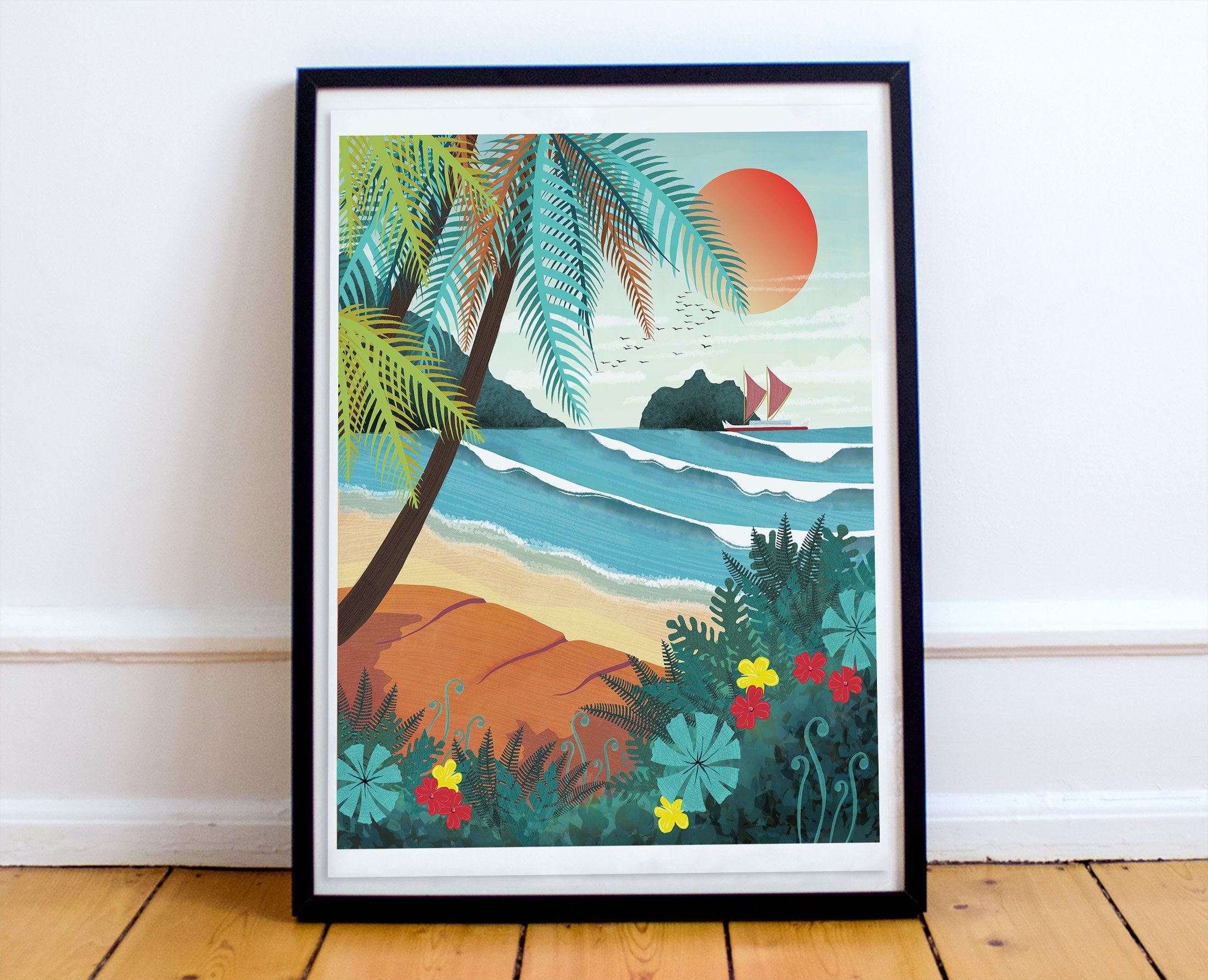 Hawaii Print – Tropical Wall Art – Hawaii Gift – Tropical Regarding 2017 Tropical Framed Art Prints (View 10 of 20)