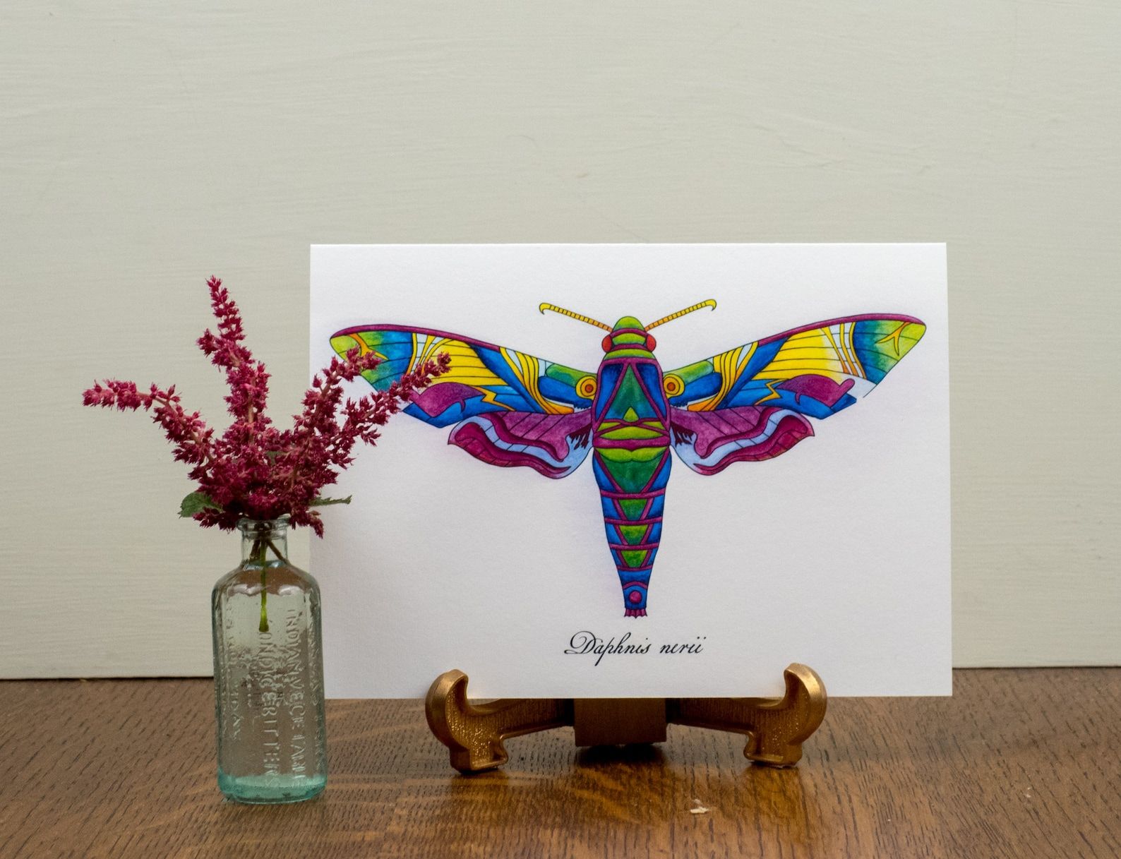 Hawk Moth Wall Art Print Sphinx Moth Wall Art Oleander With Most Up To Date Spinx Wall Art (View 13 of 20)