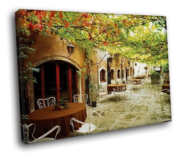 Italy Street Outdoor Cafe 12x8 Framed Canvas Art Print Pertaining To Most Recent Italy Framed Art Prints (View 12 of 20)