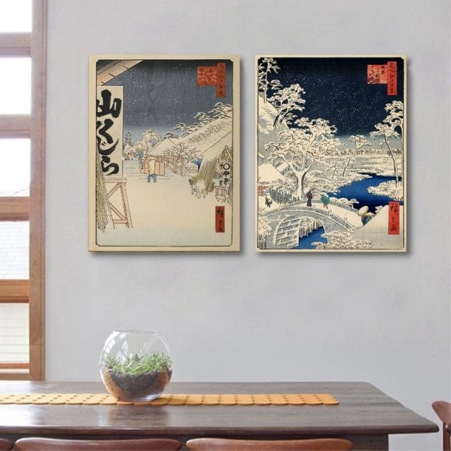 Japanese Traditional Landscape Poster Canvas Art Print In Latest Tokyo Wall Art (View 9 of 20)