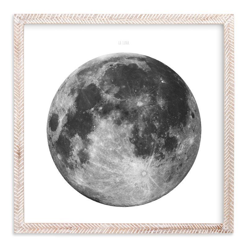 "la Luna" – Art Printkeri Chubb In Beautiful Frame Pertaining To Current Luna Wood Wall Art (View 19 of 20)